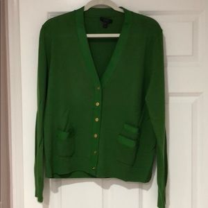 J. Crew Cardigan with Grosgrain Ribbon Detail